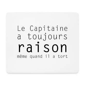 le capitaine - Tapis de souris (format paysage) - blanc - Devant