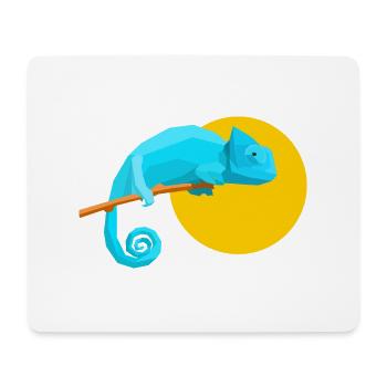Geometric Chameleon - Mousepad (Querformat) - Weiß - Vorne