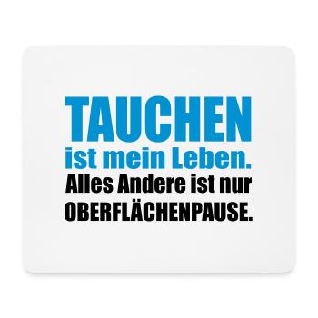 Tauchen - Mousepad (Querformat) - Weiß - Vorne