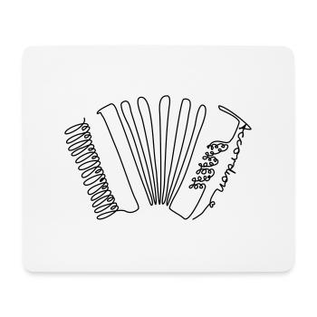 one line accordion - Mousepad (Querformat) - Weiß - Vorne
