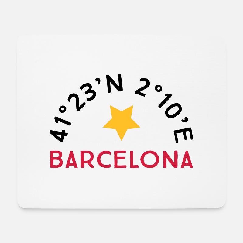Barcelona - Mousepad (Querformat) - Weiß
