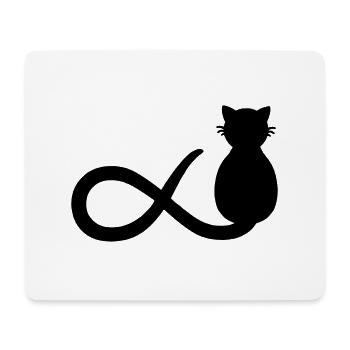 Unendlichkeit Katze - Mousepad (Querformat) - Weiß - Vorne
