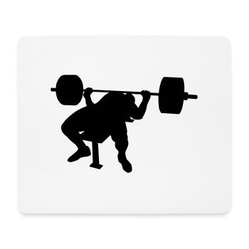 Bankdrücken pause - Mousepad (Querformat) - Weiß - Vorne