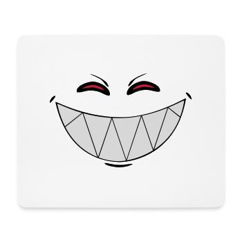 Sourire Démon - Tapis de souris (format paysage) - blanc - Devant