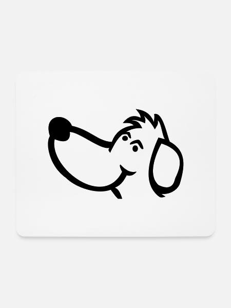 Hund - Mousepad (Querformat) - Weiß