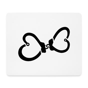 Cloches de coeur - Tapis de souris (format paysage) - blanc - Devant