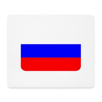 RUSSIA FLAG round corner 400 dpi - Mouse Pad (horizontal) - white - Front