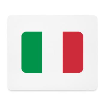 ITALY FLAG round corner 400 dpi - Mouse Pad (horizontal) - white - Front