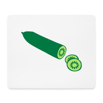 Gurke - Mousepad (Querformat) - Weiß - Vorne