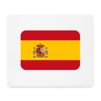 SPAIN FLAG round corner 400 dpi - Mouse Pad (horizontal) - white - Front
