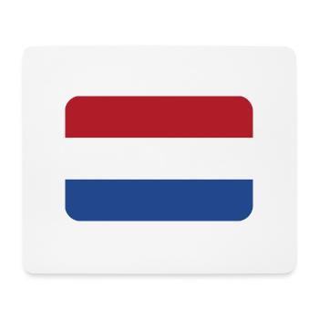 NETHERLANDS FLAG round corner 400 dpi - Tapis de souris (format paysage) - blanc - Devant