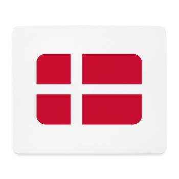 DENMARK FLAG round corner 400 dpi - Mouse Pad (horizontal) - white - Front