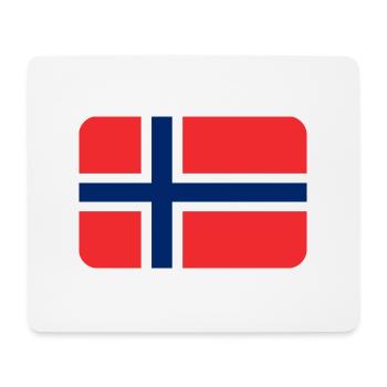 NORWAY FLAG round corner 400 dpi - Mouse Pad (horizontal) - white - Front