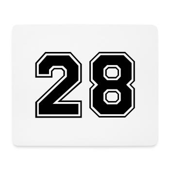 28 - Mousepad (Querformat) - Weiß - Vorne