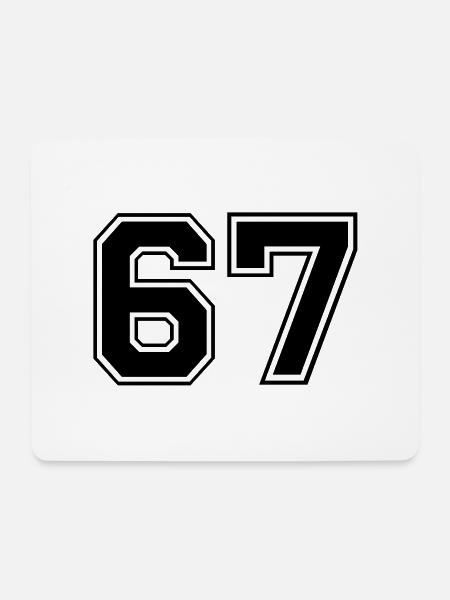 67 - Mousepad (Querformat) - Weiß