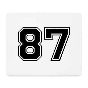 87 - Mousepad (Querformat) - Weiß - Vorne