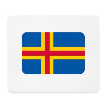 ÅLAND FLAG round corner 400 dpi - Mouse Pad (horizontal) - white - Front
