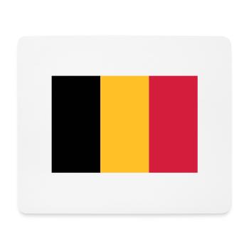 Drapeau Belge - Belgische vlag - Tapis de souris (format paysage) - blanc - Devant