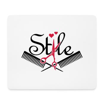 Style vom Frisör / hair style (2c) - Mouse Pad (horizontal) - white - Front