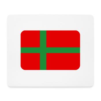 BORNHOLM FLAG round corner 400 dpi - Mouse Pad (horizontal) - white - Front