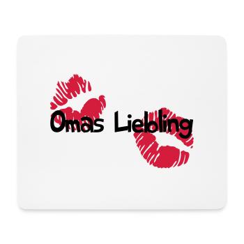Omas Liebling - Mousepad (Querformat) - Weiß - Vorne