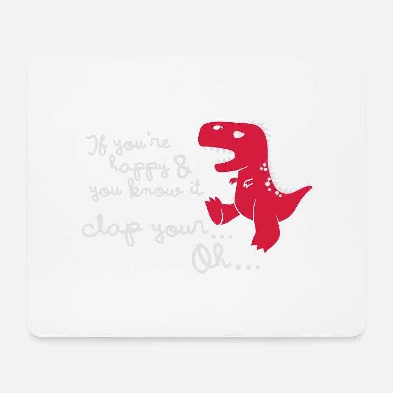 if you're happy and you know it... - Mousepad (Querformat) - Weiß