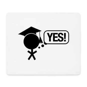 student_yes_f1 - Tapis de souris (format paysage) - blanc - Devant