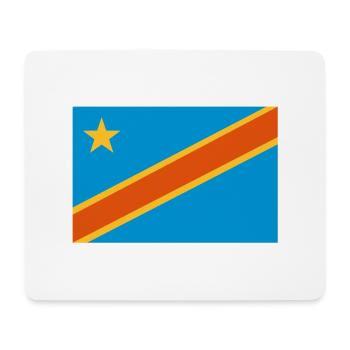 drapeau Congo Kinshasa - Congo flag - Tapis de souris (format paysage) - blanc - Devant
