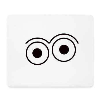 Yeux ouverts (2) - Tapis de souris (format paysage) - blanc - Devant