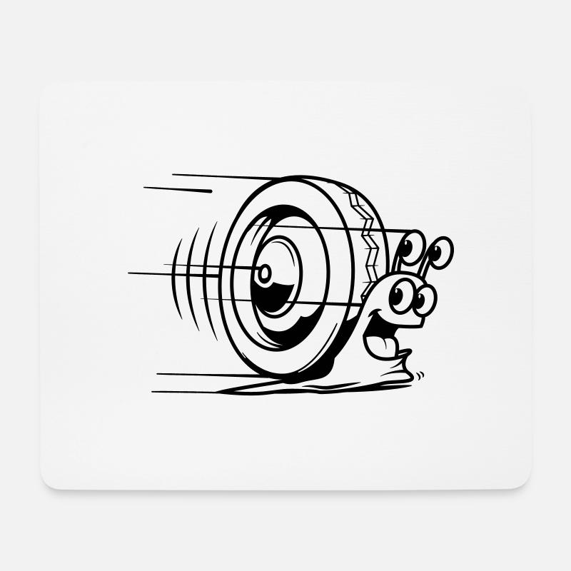 Schneckentempo - Mousepad (Querformat) - Weiß
