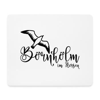 Bornholm im Herzen - Mousepad (Querformat) - Weiß - Vorne