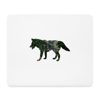 Forêt de loup - Tapis de souris (format paysage) - blanc - Devant
