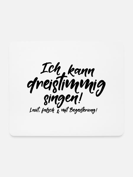 falsch singen Sänger Karaoke talentfrei Geschenk - Mousepad (Querformat) - Weiß