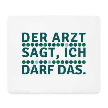Arzt Spruch Logo Geschenkidee Symbol Party witzig - Mousepad (Querformat) - Weiß - Vorne