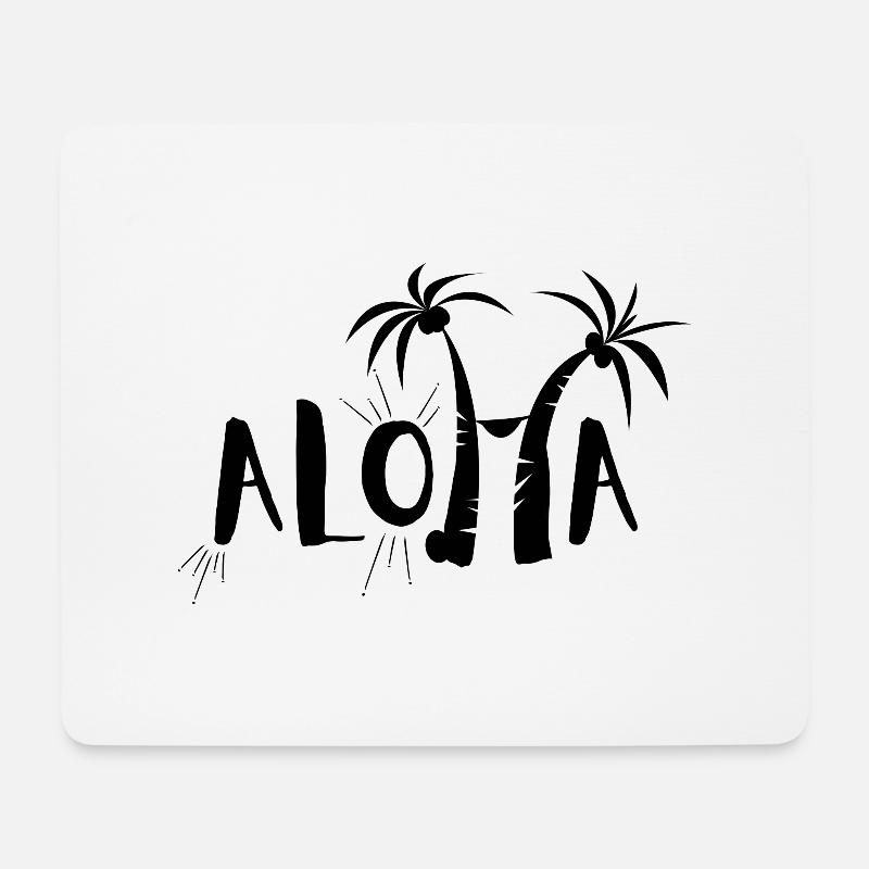 Aloha - Mousepad (Querformat) - Weiß