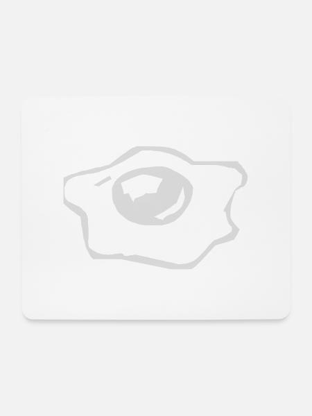 Spiegelei - Mousepad (Querformat) - Weiß