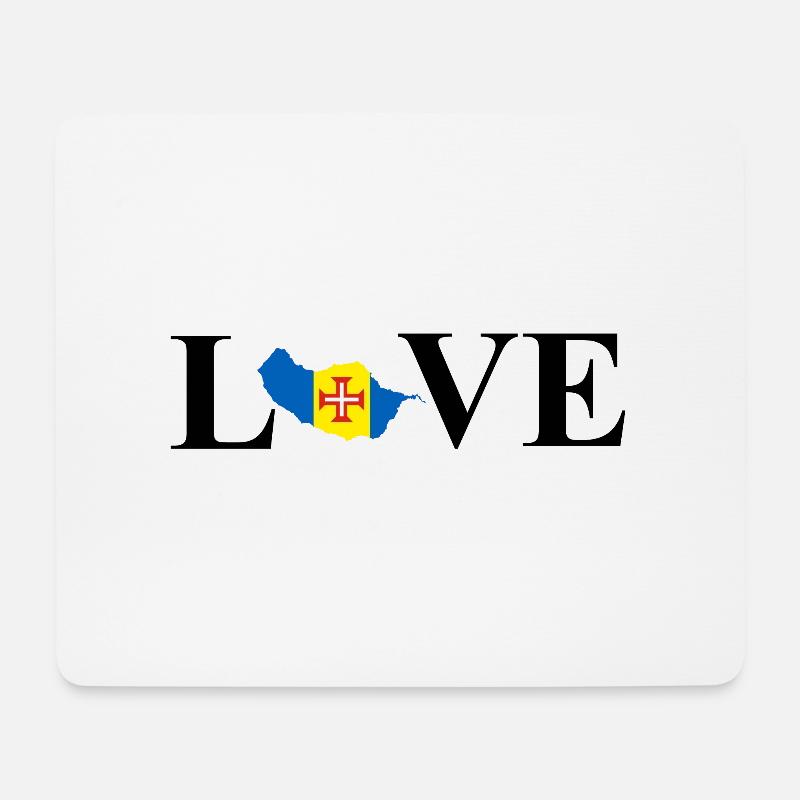 I Love Madeira - Mousepad (Querformat) - Weiß