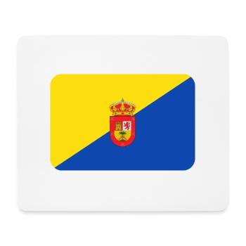 GRAN CANARIA FLAG round corner 400 dpi - Tapis de souris (format paysage) - blanc - Devant