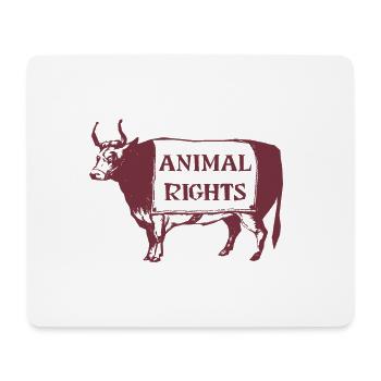 Droits des animaux - COW - Tapis de souris (format paysage) - blanc - Devant