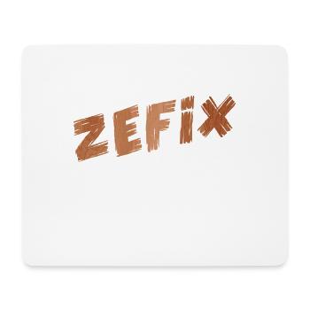 Bayern bayerische Geschenkidee Holz Zefix boarisch - Mousepad (Querformat) - Weiß - Vorne