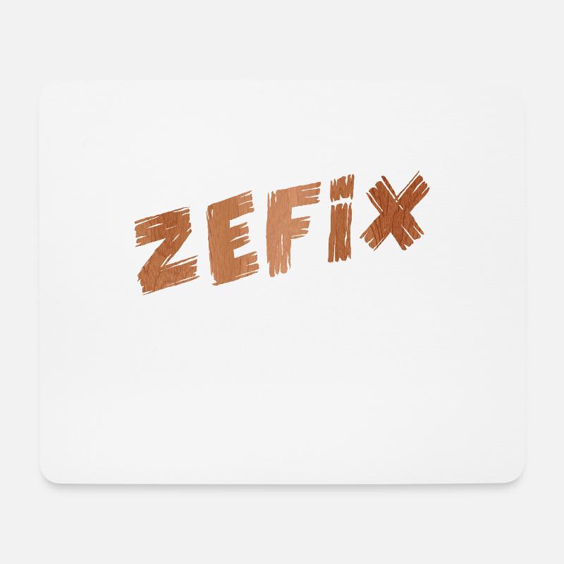 Bayern bayerische Geschenkidee Holz Zefix boarisch - Mousepad (Querformat) - Weiß