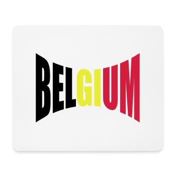 Belgium Belgium Text Flag Cool Football Fan Fun - Mouse Pad (horizontal) - white - Front