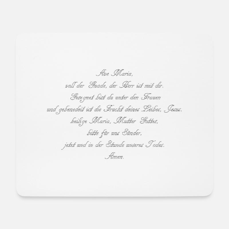 Ave Maria voll der Gnade weiss - Mousepad (Querformat) - Weiß