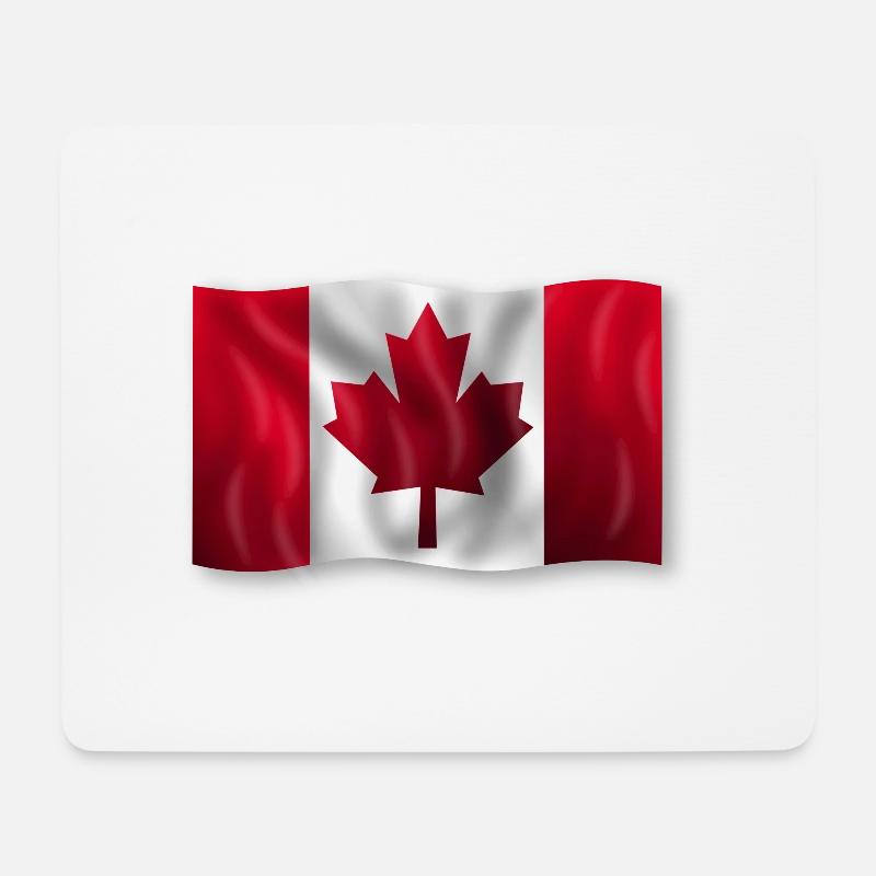 Canada Kanada Flagge cool stylish - Mousepad (Querformat) - Weiß