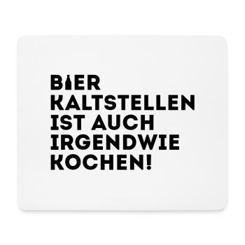 Dark pink COLD BEER IS ALSO MAKE ANY COOKING - Mouse Pad (horizontal) - white - Front