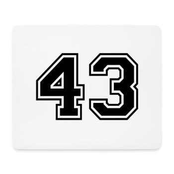 43 - Mousepad (Querformat) - Weiß - Vorne