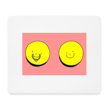 lemon piercing red - Mouse Pad (horizontal) - white - Front