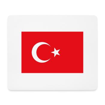 Drapeau de la Turquie - Tapis de souris (format paysage) - blanc - Devant