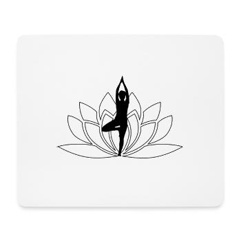 Namaste lotus flower / gift idea - Mouse Pad (horizontal) - white - Front