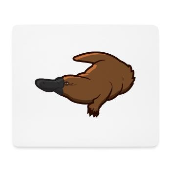 Ein Schnabeltier mit einem großen Entenschnabel - Mousepad (Querformat) - Weiß - Vorne